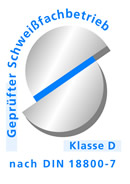gepr&uuml;fter Schwei&szlig;fachbetrieb